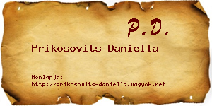 Prikosovits Daniella névjegykártya